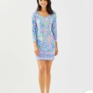 Lilly Pulitzer Beacon Dress All Together Now Engineered Knit Dress in Size M